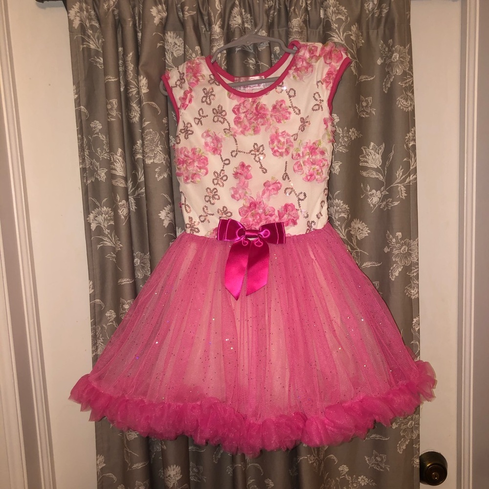 Girls Short Sleeve Tulle Dress
